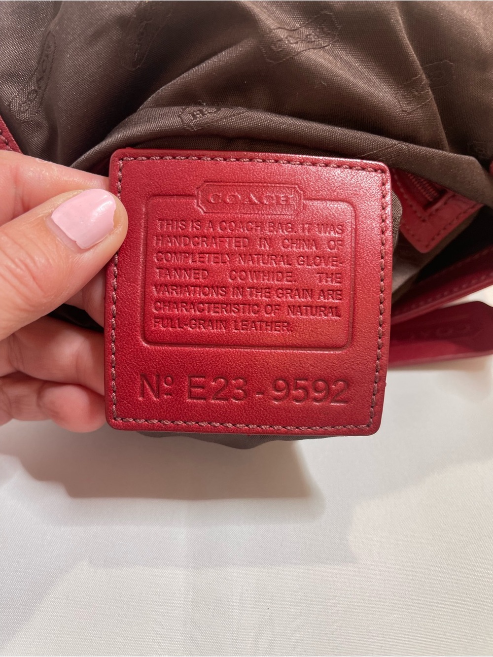 Vintage Coach Red Legacy Slim Flap Bag (9592) - Picture 8 of 9